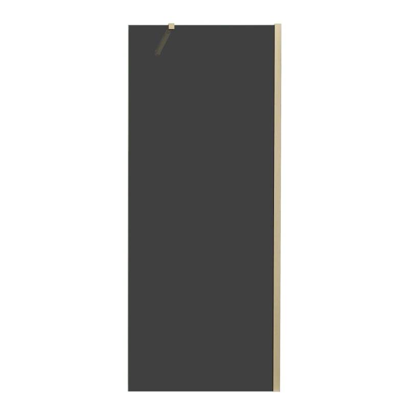 AICA Goldrahmen Walk In Duschtrennwand B.120cm x H.200cm Duschwand mit Glasschutzfolie 8mm NANO-Glas mit Gold Stabilisator GT084 von Aica