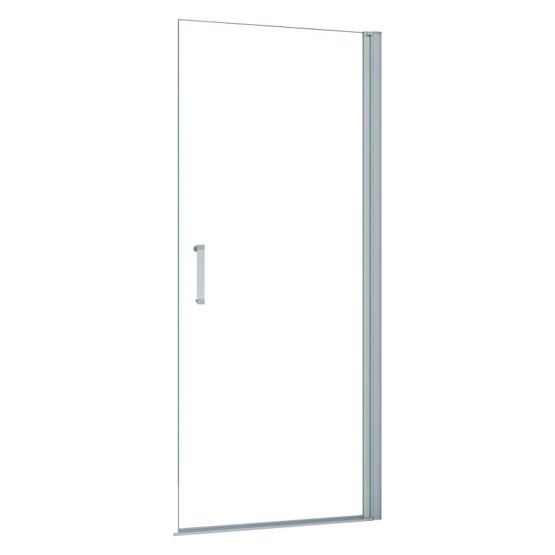 AICA Walk In Duschkabine 100x185cm Alu Silber Matt Pendel-Duschwand 5mm Nanoglas Begehbare Dusche Duschabtrennung von Aica