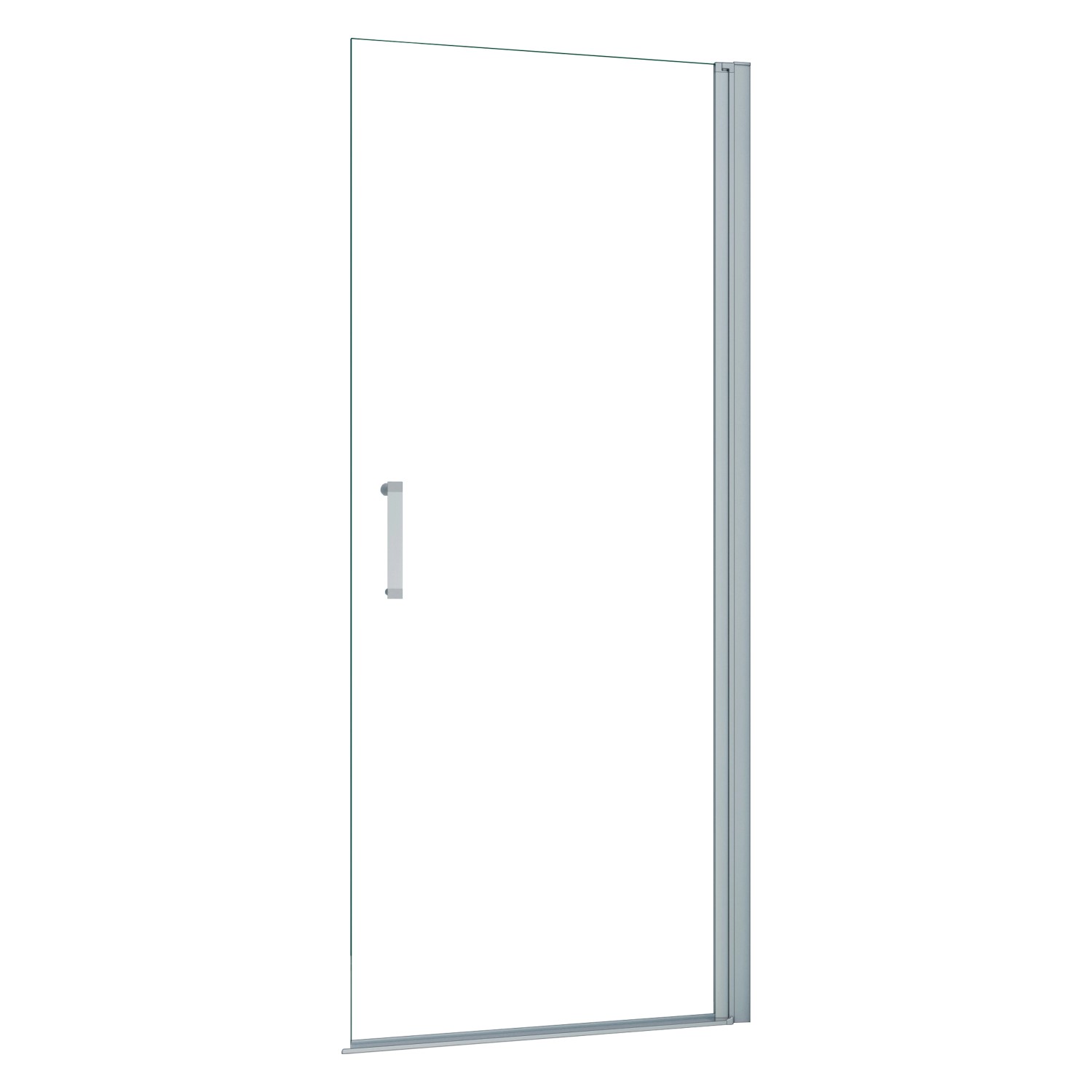 AICA Walk In Duschkabine 80x185cm Alu Silber Matt Pendel-Duschwand 5mm Nanoglas Begehbare Dusche Duschabtrennung von Aica