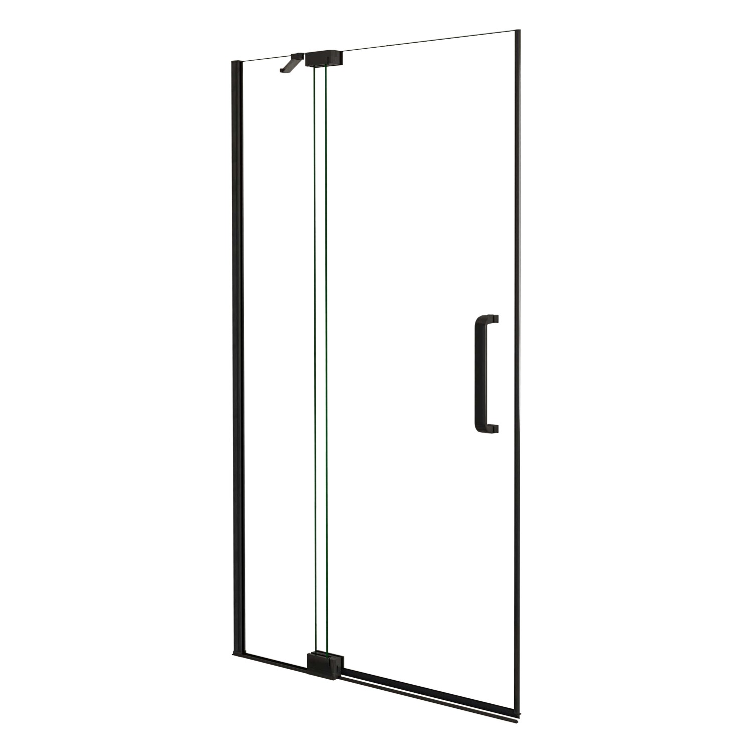 AICA Walk In Duschtür Duschwand B.90cm x H.195cm Duschabtrennung Schwarz Drehtür 8mm NANO Glas von Aica