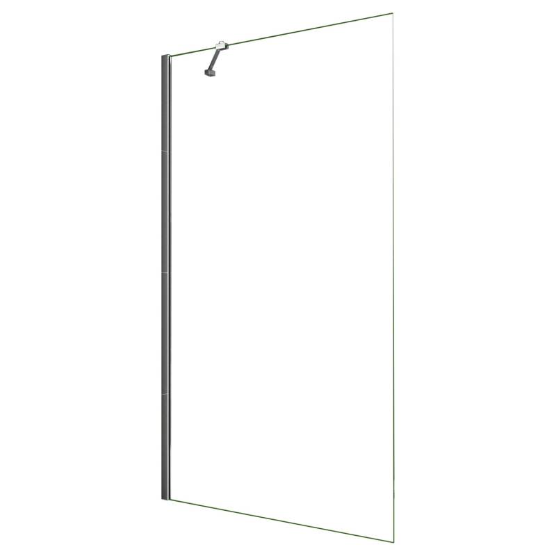 AICA Walk in Duschkabine B.130 x H.200cm Duschwand mit Diagonal Stabilisator 8mm NANO ESG Glas Duschabtrennung Duschtrennwand F070 von Aica