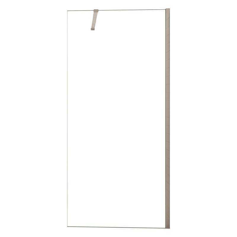 AICA Walk in Duschkabine B.140 x H.200cm Duschwand mit Stabilisator 8mm NANO ESG Glas Duschabtrennung Duschtrennwand F129 von Aica