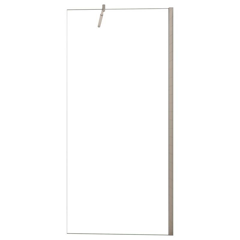 AICA Walk in Duschkabine B.50 x H.200cm Duschwand mit Flexiblen Stabilisatoren 8mm NANO ESG Glas Duschabtrennung Duschtrennwand F123 von Aica