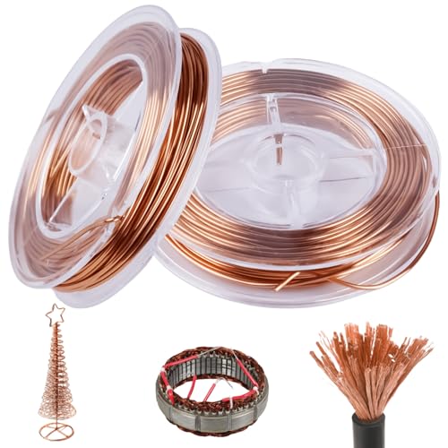 2 Rollen Kupferdraht, 1mm x 10m Kupferlackdraht Reiner Kupferdraht Isoliert Magnetdraht zur Herstellung eines Elektromagnet-Motormodells Blanker Kupferdraht für Garten, Pflanzen und Gemüseanbau 2 Rollen Kupferdraht, 1mm x 10m Kupferlackdraht Reiner Kupferdraht Isoliert Magnetdraht zur Herstellung eines Elektromagnet-Motormodells Blanker Kupferdraht für Garten, Pflanzen und Gemüseanbau von Aicharynic