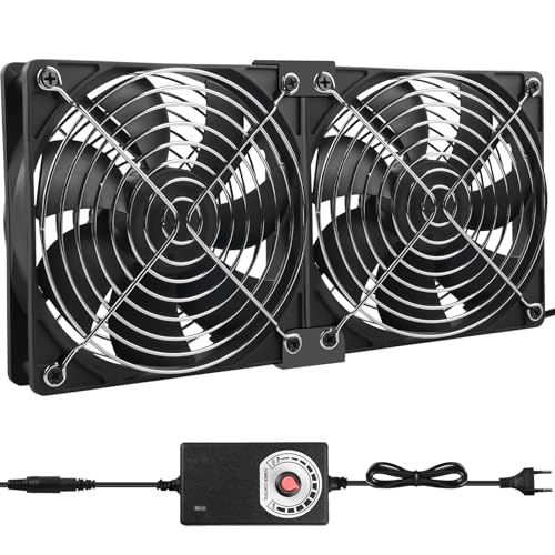 2 x 120mm Gehäuselüfter: PC Lüfter 12V mit Geschwindigkeitskontrolle, AC 100-240V Ventilator Dual Kugellager, Axiallüfter, Leise Lüfter für PC Laptop, TV, Router, Radio, Chassis Cabinet Server 2 x 120mm Gehäuselüfter: PC Lüfter 12V mit Geschwindigkeitskontrolle, AC 100-240V Ventilator Dual Kugellager, Axiallüfter, Leise Lüfter für PC Laptop, TV, Router, Radio, Chassis Cabinet Server von Aicharynic