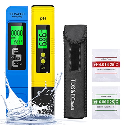 3-In-1 PH Messgerät, PH Tester Pool Digital PH Wert Messgerät mit mit Hintergrundbeleuchtung ATC Wasserqualität Tester PH Wert TDS EC Temperatur Wassertester für Trinkwasser Hydrokultur Aquarien Pool 3-In-1 PH Messgerät, PH Tester Pool Digital PH Wert Messgerät mit mit Hintergrundbeleuchtung ATC Wasserqualität Tester PH Wert TDS EC Temperatur Wassertester für Trinkwasser Hydrokultur Aquarien Pool von Aicharynic