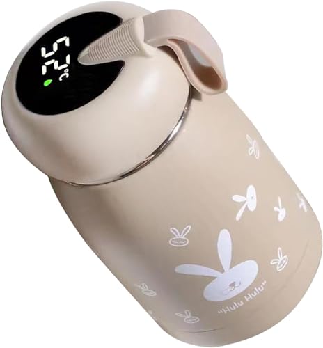 320 ML Thermosflasche, Aicharynic Thermoskanne Baby Unterwegs Vakuum Lsolierbecher Thermosflasche Edelstahl für Kinder mit LED-Temperaturanzeige Vakuum Trinkflaschen, Ideal für Hitze und Kälte von Aicharynic