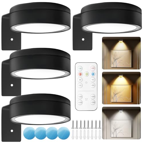 Aicharynic 4PACK Bild Licht, Bilderleuchte akku mit Fernbedienung, Bilderlampe, Malerei Licht Wiederaufladbare mit 3 Farbtemperaturen, Dimmbar LED Kunstanzeige Akzent licht, Vitrinenbeleuchtung LED Aicharynic 4PACK Bild Licht, Bilderleuchte akku mit Fernbedienung, Bilderlampe, Malerei Licht Wiederaufladbare mit 3 Farbtemperaturen, Dimmbar LED Kunstanzeige Akzent licht, Vitrinenbeleuchtung LED von Aicharynic