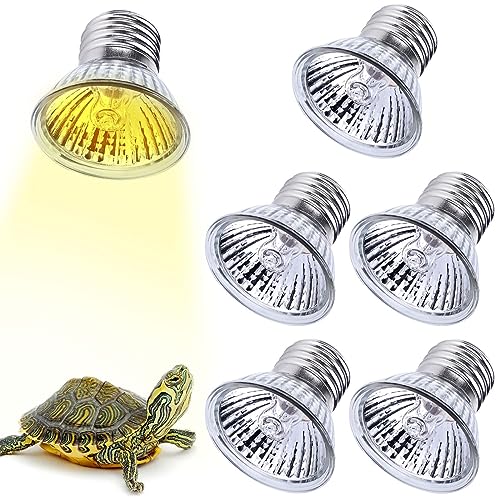 Aicharynic 6 Stück Schildkröte Wärmelampe, E27 50W Reptilien Wärmelampe Dimmbar 220V UVA UVB Terrarium Wärmelampe Heizung Glühbirne Reptilien Heizung für Reptilien/Eidechsen/schildkröten/Schlangen von Aicharynic