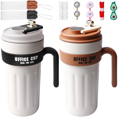 Aicharynic Kaffeebecher to Go 650ml, 2 Stück Thermobecher Edelstahl mit Griff Kaffeebecher Digitalanzeige 316 Edelstahl Thermobecher Kaffee to Go Vakuum-Isolierung, Fallgeschützt & Auslaufsicher Aicharynic Kaffeebecher to Go 650ml, 2 Stück Thermobecher Edelstahl mit Griff Kaffeebecher Digitalanzeige 316 Edelstahl Thermobecher Kaffee to Go Vakuum-Isolierung, Fallgeschützt & Auslaufsicher von Aicharynic