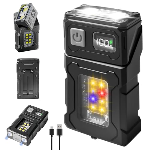 Aicharynic Mini Taschenlampe LED Aufladbar: 2 Stück Wiederaufladbares Notlicht, COB Arbeitsleuchte, Camping Outdoor Taschenlampe mit Magnetbasis und USB C Aufladung für Werkstatt & Notfälle (1600mAh) Aicharynic Mini Taschenlampe LED Aufladbar: 2 Stück Wiederaufladbares Notlicht, COB Arbeitsleuchte, Camping Outdoor Taschenlampe mit Magnetbasis und USB C Aufladung für Werkstatt & Notfälle (1600mAh) von Aicharynic