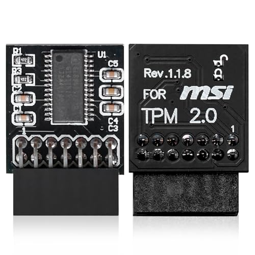 Aicharynic TPM 2.0-Modul: 1 Stück 14-poliges Sicherheitsmodul, unabhängig, für ASUS und MSI (2x7P, 2,0 mm Abstand) von Aicharynic