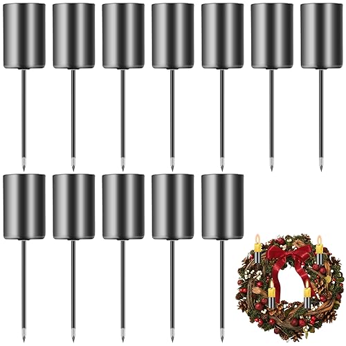 Kerzenhalter Stabkerze Metall, 12 Stück Stabkerzenhalter Kerzenständer Kerzenhalter Adventskranz mit Kurzem Dorn Retro Kerzenteller für Wohnzimmer, Hochzeit, Abendessen Ornamente für Konische von Aicharynic