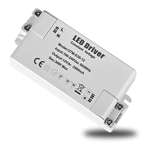 LED Transformator 12V 30W, LED Trafo LED Treiber Netzteil, 230V auf 12V DC LED Netzteil Trafo, LED Schalt Niedervolttrafo kein LED-Flimmern, Konstantspannungs LED Driver für LED Lichtstreifen LED Transformator 12V 30W, LED Trafo LED Treiber Netzteil, 230V auf 12V DC LED Netzteil Trafo, LED Schalt Niedervolttrafo kein LED-Flimmern, Konstantspannungs LED Driver für LED Lichtstreifen von Aicharynic