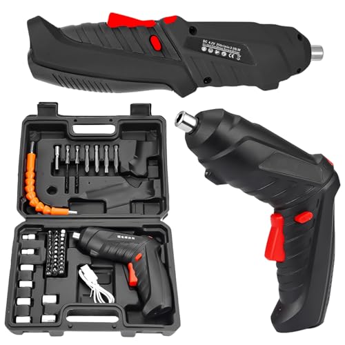 Mini Akkuschrauber 47 PCS: 4.2V Akkuschrauber Klein, Akkuschrauber Set, Akku Schrauber, Electric Screwdriver, USB Akkuschrauber mit LED Licht Werkzeugkoffer für Heimprojekte Repair von Aicharynic