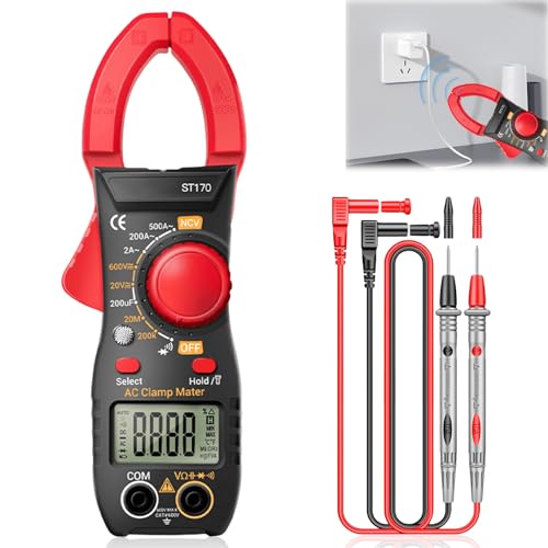 Stromzange, 6000 Counts Strommesszange 500A AC/DC, Maximale Öffnung 30 mm Zangenamperemeter, Strommessgerät Zangenmultimeter Misst Spannung Kapazität Durchgang Stromzange, 6000 Counts Strommesszange 500A AC/DC, Maximale Öffnung 30 mm Zangenamperemeter, Strommessgerät Zangenmultimeter Misst Spannung Kapazität Durchgang von Aicharynic