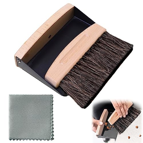 Tischbesen Besen und Kehrschaufel Set, Schaufel und Besen Set Mini Kehrblech und Handfeger Besen Handbesen mit Kehrschaufel Mini Handfeger Besen Tischbürste Krümelbürste Kehrbesen Holz Bürsten von Aicharynic