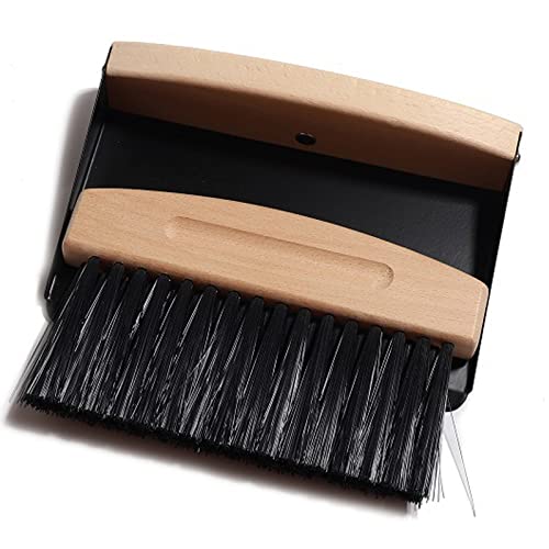 Tischbesen Besen und Kehrschaufel Set: Schaufel und Besen Set, Mini Kehrblech und Handfeger Besen, Handbesen mit Kehrschaufel Mini Besen Tischfeger Tischbürste Krümelbürste Kehrbesen Holz Bürsten von Aicharynic