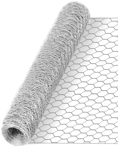 Verzinkter Drahtzaun 0,4x10m, Hasendraht Stabiler Hühnerzaun für Auslauf, Voliere, Hühnerstall, Kaninchengehege, Gemüsegarten & Katzenschutz von Aicoimy