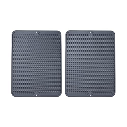 2 Stück Kaffeemaschine Abtropfmatte, Silikon Abtropftablett Matte für Geschirr, Hitzebeständig Anti-Verbrühungs Matte Anti-Rutsch Wasserdicht Abtropfmatte Trockenmatte Spülbeckenmatte für Küche (A, M) 2 Stück Kaffeemaschine Abtropfmatte, Silikon Abtropftablett Matte für Geschirr, Hitzebeständig Anti-Verbrühungs Matte Anti-Rutsch Wasserdicht Abtropfmatte Trockenmatte Spülbeckenmatte für Küche (A, M) von AidSci