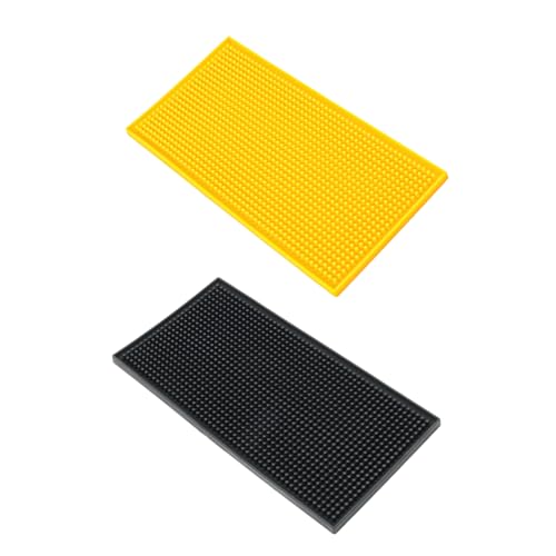 2 Stück Kaffeemaschine Abtropfmatte, Waschbar Silikon Anti-Verbrühungs Matte Hitzebeständig Doppelseitigen Rutschfest Platzdeckchen für Küche, Zuhause, Restaurant, Speisetisch (A, 30x15,1x1 cm) von AidSci
