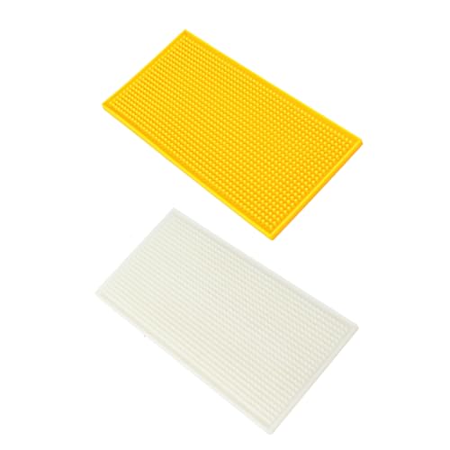 2 Stück Kaffeemaschine Abtropfmatte, Waschbar Silikon Anti-Verbrühungs Matte Hitzebeständig Doppelseitigen Rutschfest Platzdeckchen für Küche, Zuhause, Restaurant, Speisetisch (B, 30x15,1x1 cm) von AidSci