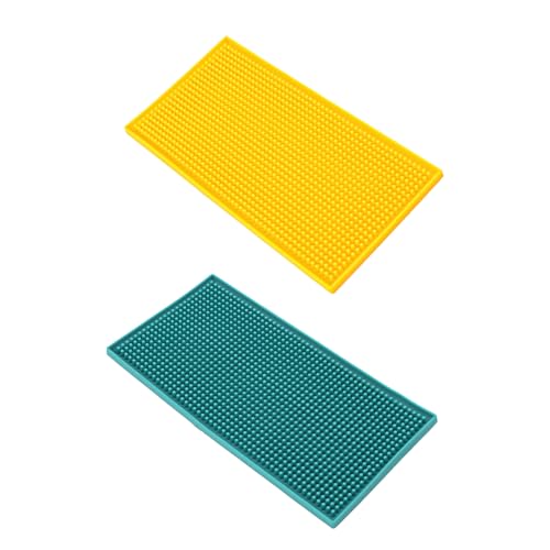 2 Stück Kaffeemaschine Abtropfmatte, Waschbar Silikon Anti-Verbrühungs Matte Hitzebeständig Doppelseitigen Rutschfest Platzdeckchen für Küche, Zuhause, Restaurant, Speisetisch (C, 30x15,1x1 cm) von AidSci