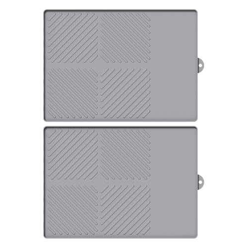 2 Stück Verdickte Silikon Grillmatte für Gasgrill Seitenbrenner Gasgrill Seitentische Matte BBQ Wurstbraten Utensilienhalter Spachtelmatte für Küchen Herd Grill Arbeitsplatten 30x42,5cm (C) von AidSci
