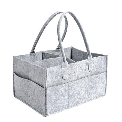 2er Set Windel Organizer Baby Windel Caddy mit Fächern | Wickeltasche Kinderwagen | Tragbare Windelaufbewahrung Organizer mit Griffen für die Aufbewahrung von Windeln, Feuchttüchern, Spielzeug (A) von AidSci
