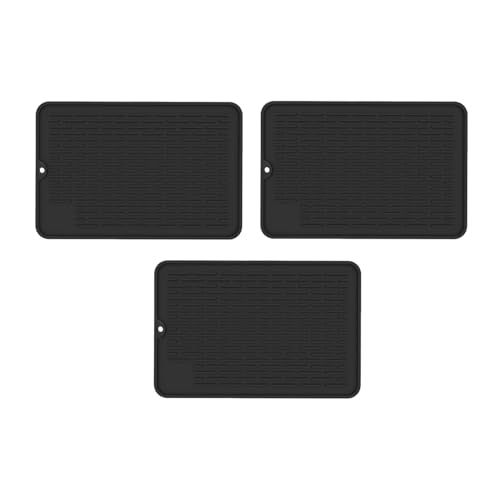 3 Stück Kaffeemaschine Abtropfmatte, Silikon Abtropftablett Matte für Geschirr, Hitzebeständig Anti-Verbrühungs Matte Anti-Rutsch Wasserdicht Abtropfmatte Trockenmatte Spülbeckenmatte für Küche (A, S) 3 Stück Kaffeemaschine Abtropfmatte, Silikon Abtropftablett Matte für Geschirr, Hitzebeständig Anti-Verbrühungs Matte Anti-Rutsch Wasserdicht Abtropfmatte Trockenmatte Spülbeckenmatte für Küche (A, S) von AidSci