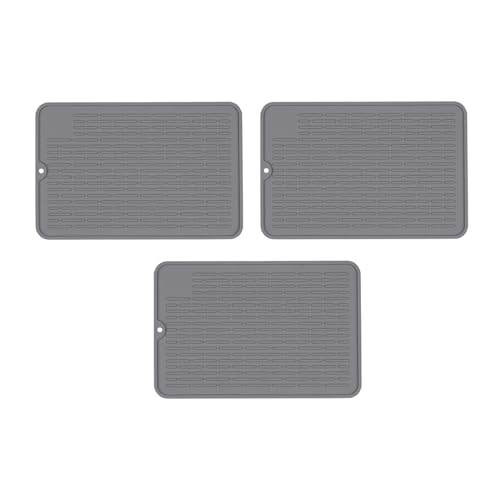 3 Stück Kaffeemaschine Abtropfmatte, Silikon Abtropftablett Matte für Geschirr, Hitzebeständig Anti-Verbrühungs Matte Anti-Rutsch Wasserdicht Abtropfmatte Trockenmatte Spülbeckenmatte für Küche (B, S) 3 Stück Kaffeemaschine Abtropfmatte, Silikon Abtropftablett Matte für Geschirr, Hitzebeständig Anti-Verbrühungs Matte Anti-Rutsch Wasserdicht Abtropfmatte Trockenmatte Spülbeckenmatte für Küche (B, S) von AidSci