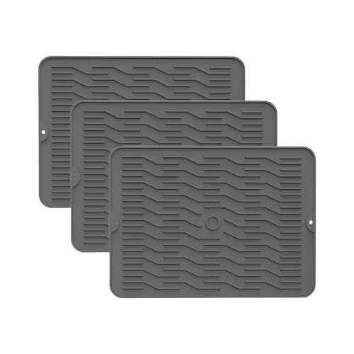 3er set Kaffeemaschine Abtropfmatte, Silikon Abtropftablett Matte für Geschirr, Anti-Rutsch und Wasserdicht Abtropfmatte Spüle, Unterlage Trockenmatte Spülbeckenmatte für Küche (A, 38,1x28x0,32cm) 3er set Kaffeemaschine Abtropfmatte, Silikon Abtropftablett Matte für Geschirr, Anti-Rutsch und Wasserdicht Abtropfmatte Spüle, Unterlage Trockenmatte Spülbeckenmatte für Küche (A, 38,1x28x0,32cm) von AidSci