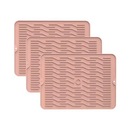 3er set Kaffeemaschine Abtropfmatte, Silikon Abtropftablett Matte für Geschirr, Anti-Rutsch und Wasserdicht Abtropfmatte Spüle, Unterlage Trockenmatte Spülbeckenmatte für Küche (E, 38,1x28x0,32cm) 3er set Kaffeemaschine Abtropfmatte, Silikon Abtropftablett Matte für Geschirr, Anti-Rutsch und Wasserdicht Abtropfmatte Spüle, Unterlage Trockenmatte Spülbeckenmatte für Küche (E, 38,1x28x0,32cm) von AidSci