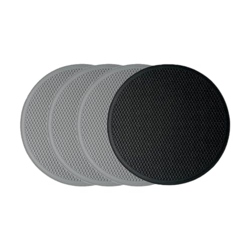 4er set Kaffeemaschine Abtropfmatte, Silikon Abtropftablett Matte für Geschirr, Hitzebeständig Anti-Verbrühungs Matte Anti-Rutsch Wasserdicht Abtropfmatte Trockenmatte Spülbeckenmatte für Küche (D, M) von AidSci