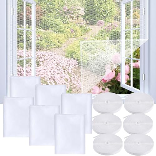 6 Stück Fliegengitter Fenster, 150cm x 180cm Moskitonetze für Fenster, Fliegengitter Fenster Magnet mit 6 Rollen Selbstklebeband, Moskitonetz Fenster Zuschneidbar Mückenschutz Fenster - Weiß 6 Stück Fliegengitter Fenster, 150cm x 180cm Moskitonetze für Fenster, Fliegengitter Fenster Magnet mit 6 Rollen Selbstklebeband, Moskitonetz Fenster Zuschneidbar Mückenschutz Fenster - Weiß von AidSci