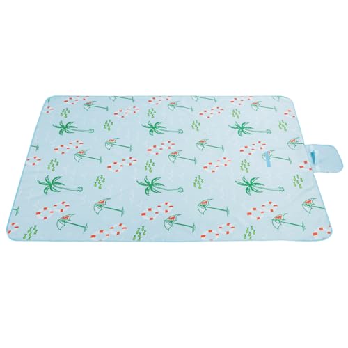 Beach Picknickdecke 145x200CM, Faltbar Wasserdicht Waschbare Campingdecke Strandmatte, Tragbare sandfeste Stranddecke Ideal für BBQ, Reisen, Outdoor, Camping, Strand, Park, Festival & Picknick (D) von AidSci