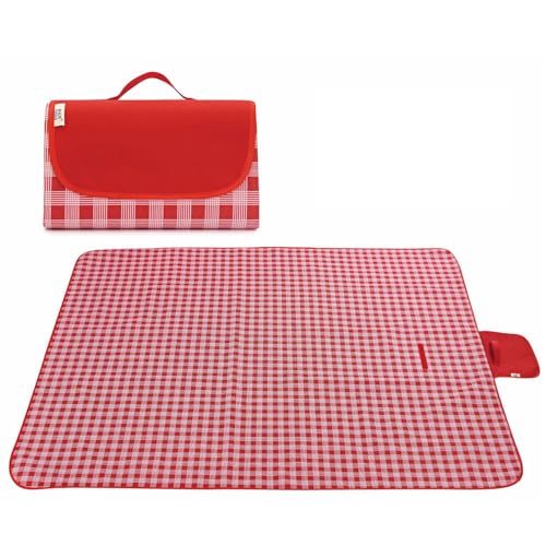 Beach Picknickdecke 145x200CM, Faltbar Wasserdicht Waschbare Campingdecke Strandmatte, Tragbare sandfeste Stranddecke Ideal für BBQ, Reisen, Outdoor, Camping, Strand, Park, Festival & Picknick (H) von AidSci