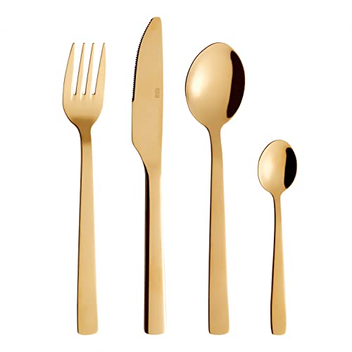 Aida RAW – Cutlery Set – Dishwasher Safe – Gold – 24 Stück (15827) von Aida