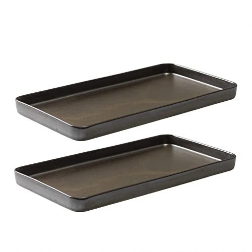 Aida RAW Rechteckiges Dish Set 34 x 18 cm – 2 Stück – Metallic Brown von Aida
