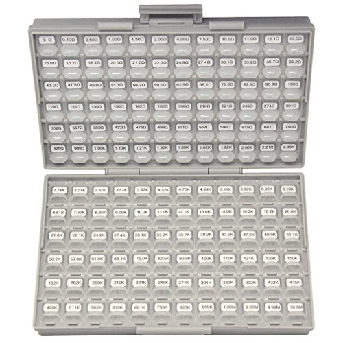 AideTek 1206 Größe, 144 Werte, 100 Stück/Wert 1% Probenwiderstandssatz verteilt in Box-All Gehäuse E96 Serial 0 Ohm bis 1 mOhm Designer-Kit Versand aus China von AideTek
