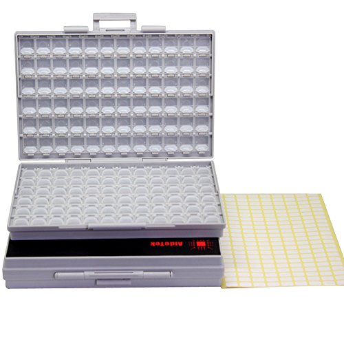 Two units of SMD SMT Resistor Capacitor 1206 0805 0603 Box Organizer Craft Beads Storage 144 Compartments for each box by AideTek Versand aus China Two units of SMD SMT Resistor Capacitor 1206 0805 0603 Box Organizer Craft Beads Storage 144 Compartments for each box by AideTek Versand aus China von AideTek