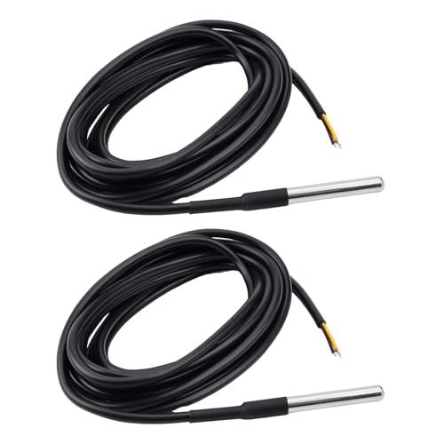 Aideepen 2 Stuck Temperatursensor, 10m Kabel Wasserdicht Temperaturfühler digitaler Edelstahl Temperatursensor kompatibel mit Arduino und Raspberry Pi inklusive E-Book Aideepen 2 Stuck Temperatursensor, 10m Kabel Wasserdicht Temperaturfühler digitaler Edelstahl Temperatursensor kompatibel mit Arduino und Raspberry Pi inklusive E-Book von Aideepen