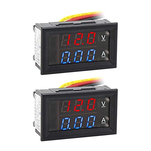 Aideepen 2 Stück 0,28"LED Digital Voltmeter Amperemeter DC 0-100V 10A, Volt Amp 2in1 Tester für 12V / 24V Multimeter Ampere Meter Volt Amp Gauge Panel Aideepen 2 Stück 0,28"LED Digital Voltmeter Amperemeter DC 0-100V 10A, Volt Amp 2in1 Tester für 12V / 24V Multimeter Ampere Meter Volt Amp Gauge Panel von Aideepen