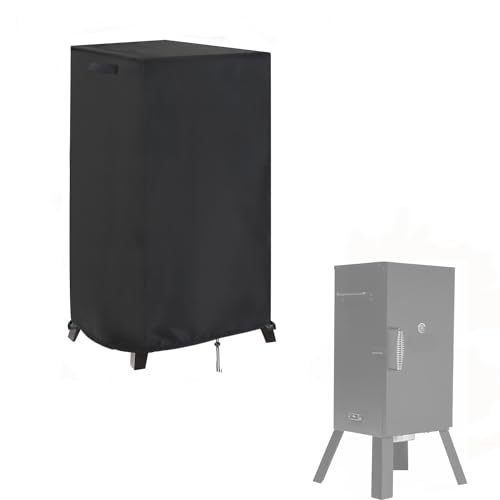 Aidetech Smokerabdeckung passend für Masterbuilt MB20070210 analoge elektrische Smoker, wasserdichte Outdoor-Grill-Smokerabdeckungen, schwarz (58,4 cm L x 53,3 cm B x 96,5 cm H) von Aidetech