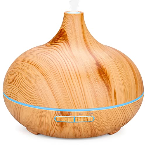500ml Aroma Diffuser, Diffusoren für ätherische Öle, Aromatherapie-Diffusoren mit 7 LED-Leuchten, 2 Nebelmodi, 4 Timer, 23dB Luftbefeuchter Ultraschall Wasserloser Automatischer Abschaltung Gelb 500ml Aroma Diffuser, Diffusoren für ätherische Öle, Aromatherapie-Diffusoren mit 7 LED-Leuchten, 2 Nebelmodi, 4 Timer, 23dB Luftbefeuchter Ultraschall Wasserloser Automatischer Abschaltung Gelb von Aidodo