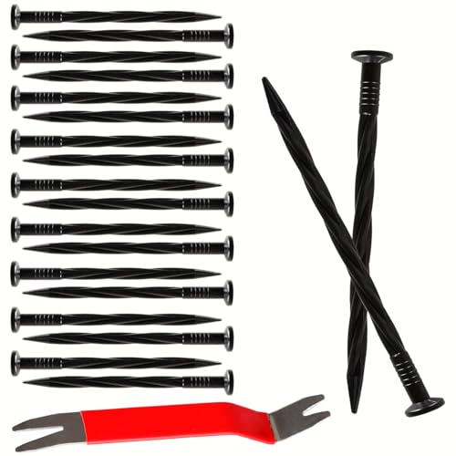 Metall-Landschaftsspieße, Kunstrasen-Spikes, 6 Gauge, große Landschaftsbaunägel, grüne Einfassung, Verankerungsklammern für Garten, Boden, Gras, Rasen, Pflastersteine, für Pflastersteine, 15 cm, 100 von Aidubaos