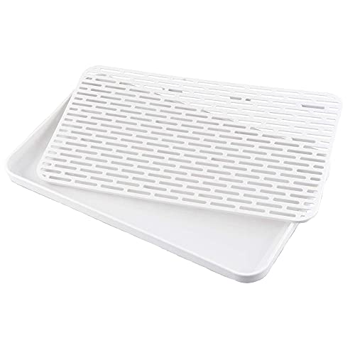 Aieraczy 39 * 22,5cm Abtropfschale, Abtropfmatte Geschirr, Geschirrständer Abtropfgestell, Abtropfgitter Spüle, Geschirrkorb Abtropfkorb, Geschirr Abtropfständer für Tassen Obst Tee Schalen Früchte von Aieraczy