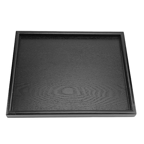 Aigend Tee-Behälter - rechteckig aus Holz Tee Serviertablett Kaffee-Snack-Food Serviertablett for Home Restaurant 30 x 24cm von Aigend