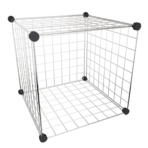 Aigentlich Drahtwürfel Regal 1 Fach Madrid, Gitterwürfel Metall Chrom 38,5x38,5 cm, Steckgittersystem, Warenpräsenter stabil, Verkaufsregal Büroregal erweiterbar, Regalwürfel einfacher Aufbau Aigentlich Drahtwürfel Regal 1 Fach Madrid, Gitterwürfel Metall Chrom 38,5x38,5 cm, Steckgittersystem, Warenpräsenter stabil, Verkaufsregal Büroregal erweiterbar, Regalwürfel einfacher Aufbau von Aigentlich