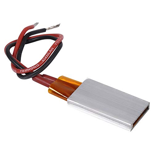 Aiggend 12V DC Heizelement, AC/DC 12V Thermostat-Heizplattengehäuse PTC-Heizelement Konstanttemperaturheizung (Power : 220℃ 5-28W) von Aiggend